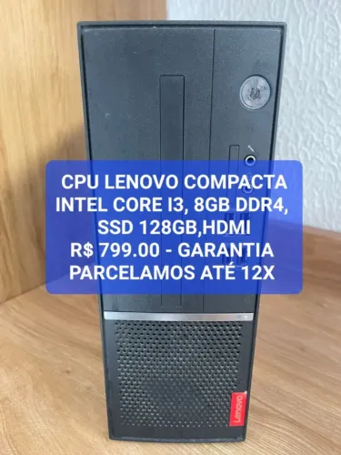 Cpu Lenovo Intel Core I3 / 8 Geração, 8GB Ddr4, Ssd 128GB - Garantia 6 Meses.