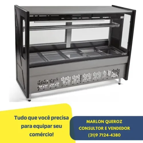 Balcão para Carnes 1,75M Preto Polar