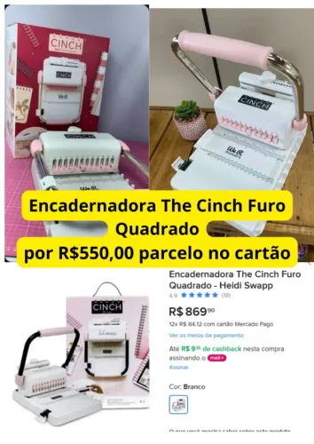 Encadernadora The Cinch Furo Quadrado - Heidi Swapp