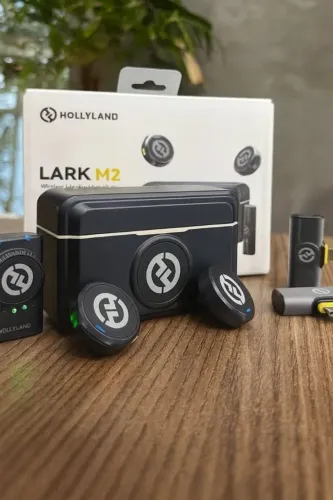 Microfone de Lapela sem fio Hollyland Lark M2 Combo Lightning e Tipo C Original Lacrado