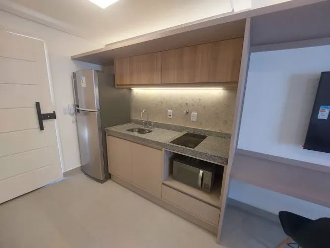 Studio mobiliado gardem com varanda para locação, Campo Belo, São Paulo, SP