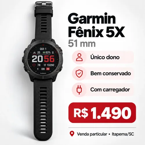 Vendo Garmin Fênix 5 pro