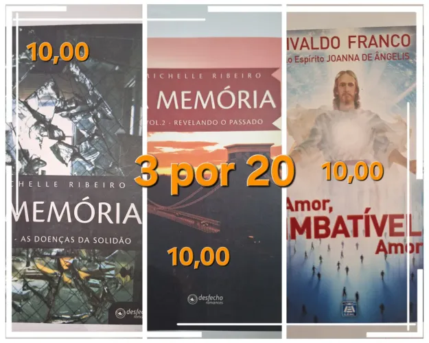 livros A memória 1 e 2 + amor,imbatível amor