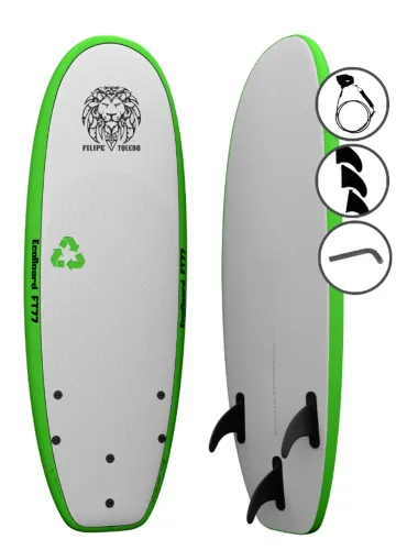 PRANCHA ECOBOARD FT77 GREEN - COMPLETA 5'2" X 21" X 3 1/4" 51 LITROS