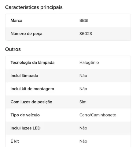 Farol novo na caixa sem nenhum uso CROMADO