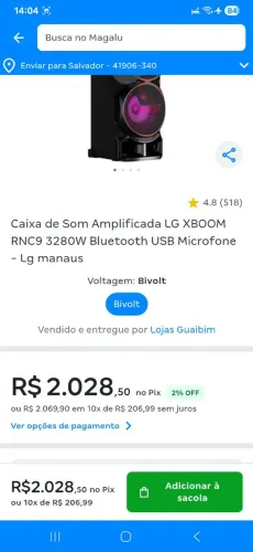 Som LG xboo