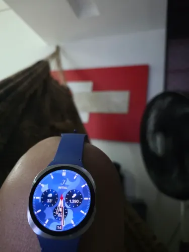 Samsung Galaxy Watch8 Smartwatch 44mm BT, Galaxy AI, Tela em Cristal de Safira Prata