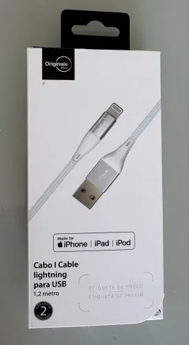 Cabo Lightning para USB, iPlace, 1,2 m, Branco