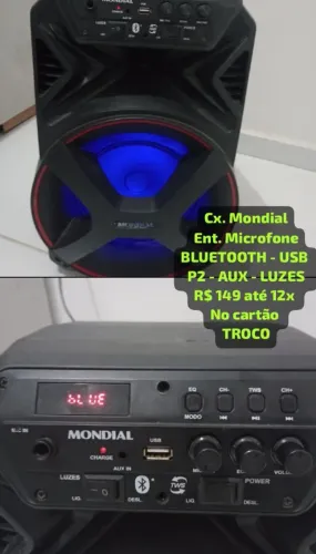 Caixa som MONDIAL