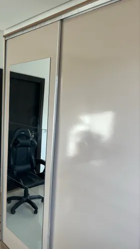 Guarda Roupa Solteiro 2 Portas de Correr 2 Gavetas e Espelho