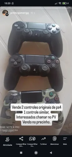 Controles originais de ps4