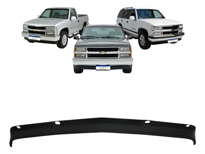 Spoiler Saia Dianteiro Silverado 1997 1998 1999 2000 A 2004 Preto