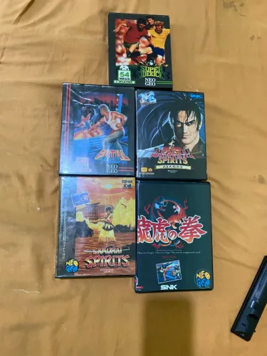 5 CARTUCHOS NEO GEO AES ORIGINAIS