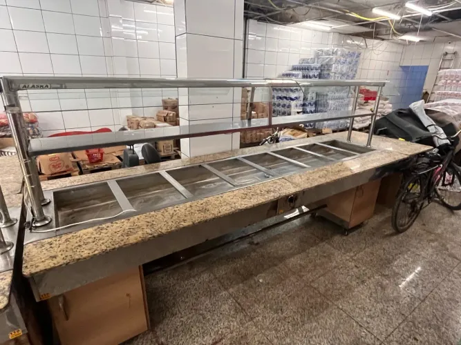 Buffet de Mármore quente para Resturante 8 Cubas grande