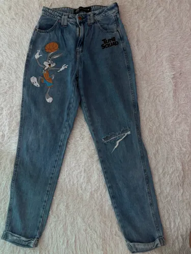 calça wide leg space jam 