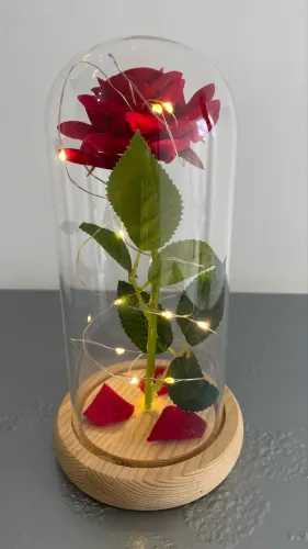 Luminária rosa led Bela e a fera 
