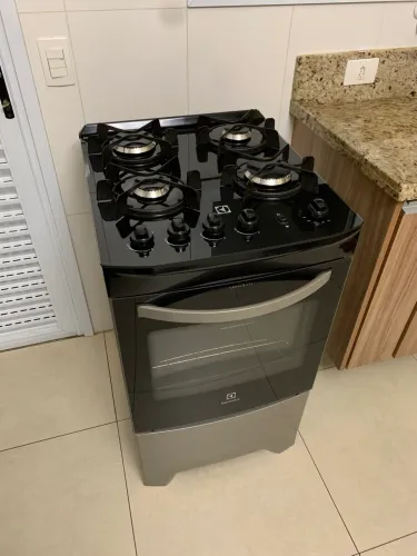 Fogão 4 bocas Electrolux Cinza Mesa Vidro - Bivolt