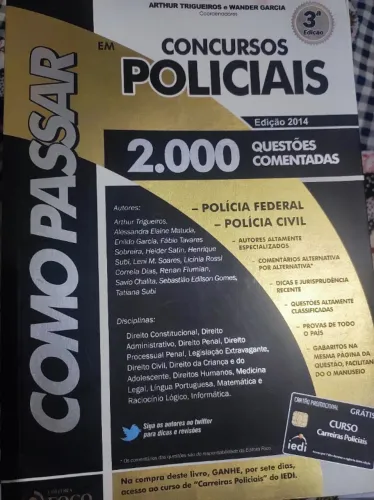 Livros com questões comentadas ideal para concursos Policiais
