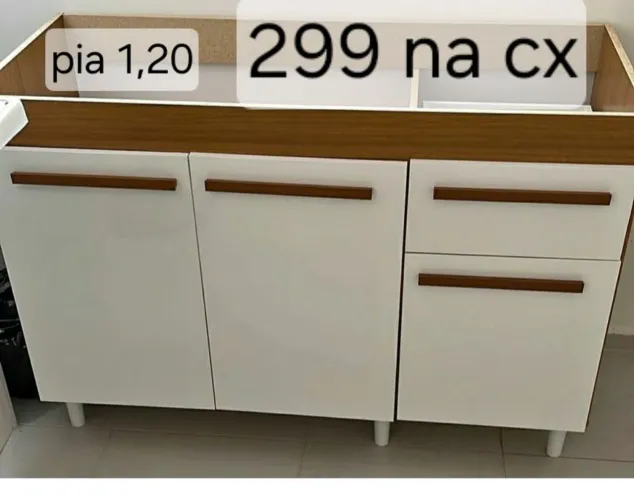 Gabinete para pia de 1,20 
