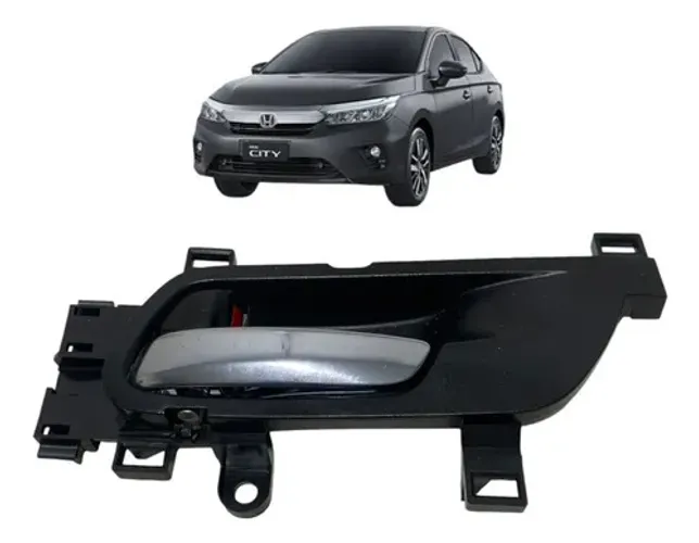 Maçaneta Interna Dianteira Esquerda Honda City 2022/2025 Cromado Dianteira