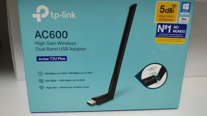 Adaptador wifi usb tp-link archer t2u plus ac600 2.4 / 5ghz