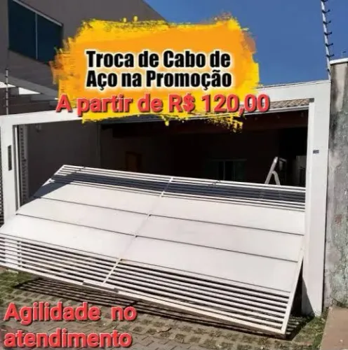 Troca de cabo de aço portão