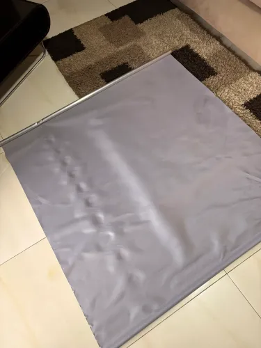 Persiana Cortina Blackout 120x120 cinza - Nova