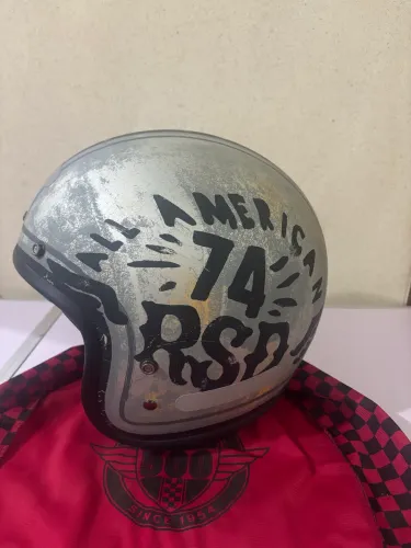 Capacete Bell Custom 500 Vintage Tam 62 Impecável + Bag