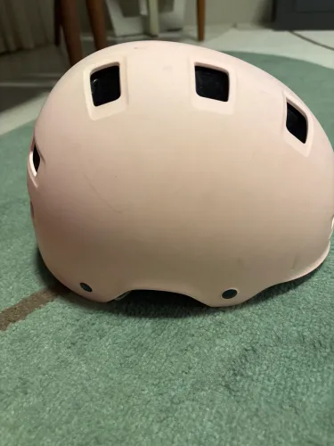 Capacete Infantil Oxelo 50-54 cm - Rosa Claro - Excelente Estado