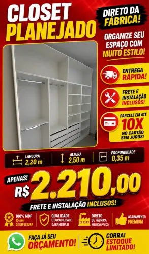 Closet direto de fábrica!