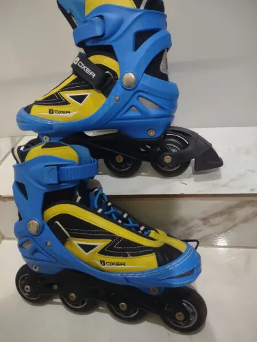 Patins oxer amarelo e azul tamanho 36-39