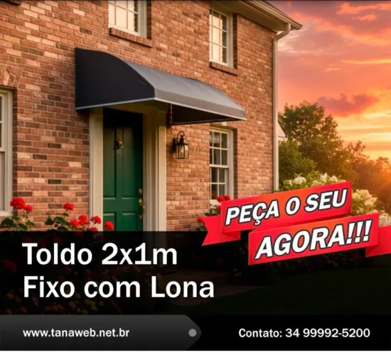 Toldos de lona varanda e cortina