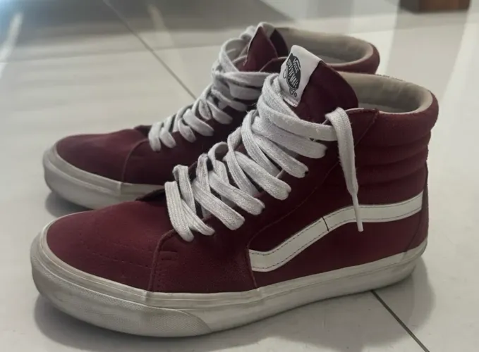 Vans sk8-hi vermelho bordô