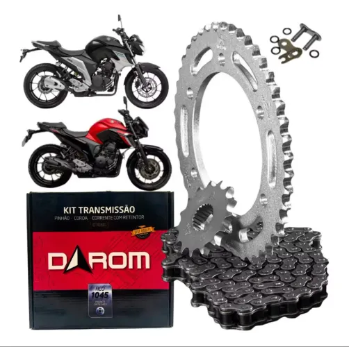 ? KIT TRANSMISSÃO DAROM (YAMAHA FAZER 250) COM RETENTOR!