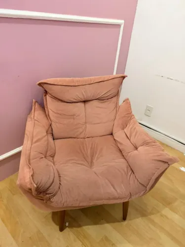 Poltrona de tecido chique