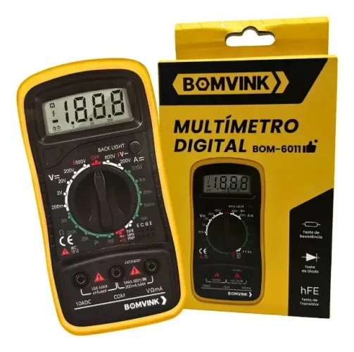 Multímetro Digital Profissional Completo - Bomvink Bom-6011 *ENTREGA GRÁTIS*