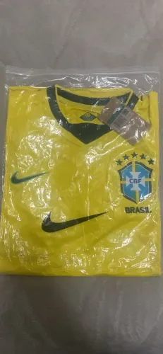 Camisa Brasil Titular 26/27 - Masculina Amarela Torcedor - Tamanho GG