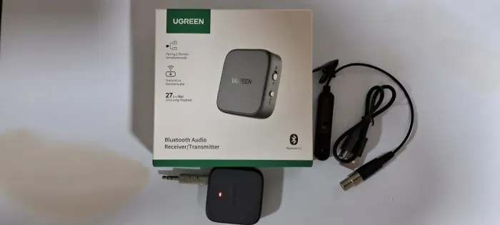 Transmissor/receptor Bluetooth Ugreen CM667 e receptor bluetooth mini XLR ambos novos