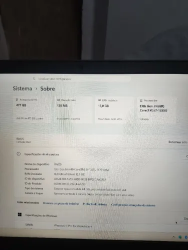 Notebook Dell 16GB RAM 500GB, possível upgrade 