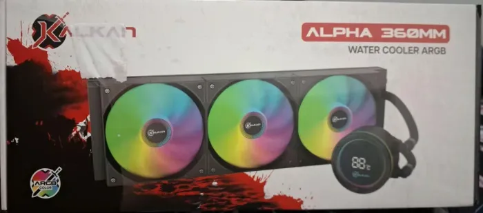 Water Cooler Gamer Kalkan Alpha 360 ARGB com display- Preto