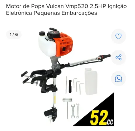 Motor de barco e caiaque 2,5 hp
