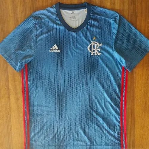camisa original 2018 flamengo adidas azul tamanho g 2019