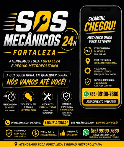 Mecânico 24h Fortaleza e região.