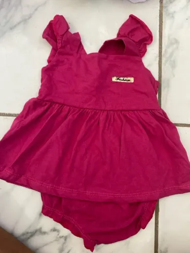 Conjunto NOVO vestido e calcinha rosa tamanho m