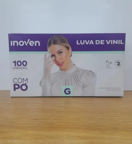 Luvas de Vinil Inoven Tamanho G