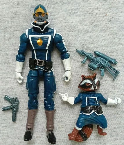 Marvel universe Sr das estrelas e Rocket guardiões das galáxias 3,75