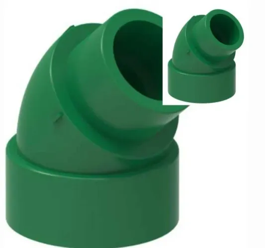 Joelho ppr fusão macho X fusão fêmea 45°x32mm (Kit com 2)