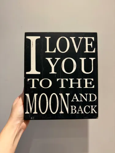 QUADRO DE PAREDE NOVO | I LOVE YOU TO THE MOON AND BACK