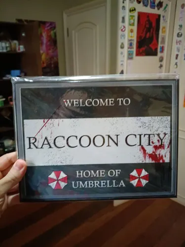 Placa decorativa metal Resident Evil