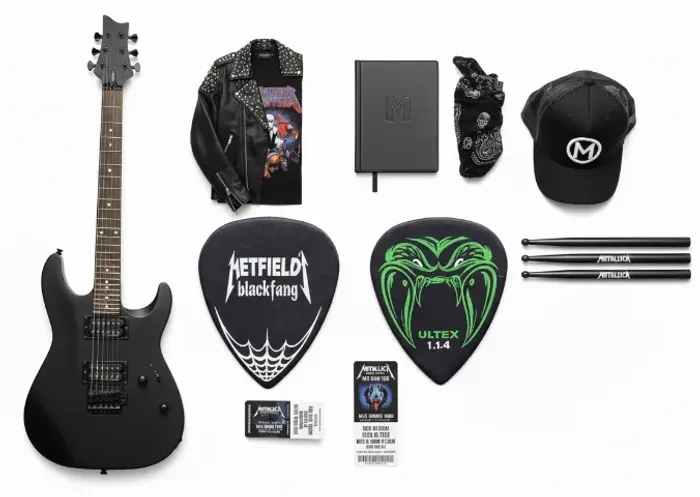 palheta de guitarra metallica james hetfield black fang 2010